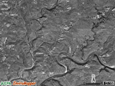 Cornplanter township, Pennsylvania satellite photo by USGS