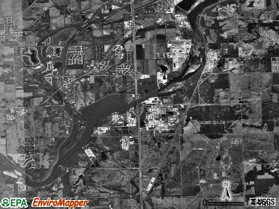 Channahon township, Illinois satellite photo by USGS