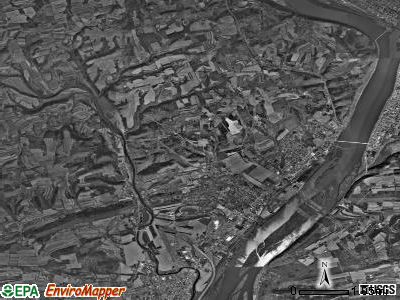 Monroe township, Pennsylvania satellite photo by USGS