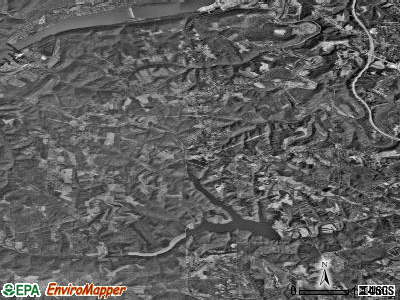 Raccoon township, Pennsylvania satellite photo by USGS