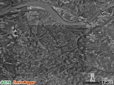 Greene township, Pennsylvania satellite photo by USGS