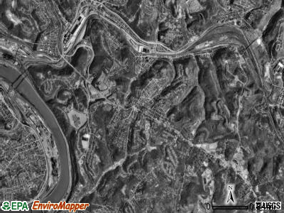 North Versailles township, Pennsylvania satellite photo by USGS