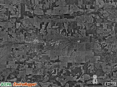 Mercer township, Illinois satellite photo by USGS