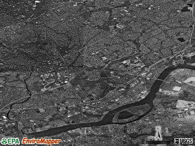 Bristol township, Pennsylvania satellite photo by USGS