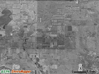 Portage township, South Dakota satellite photo by USGS