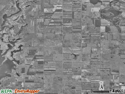 Lansing township, South Dakota satellite photo by USGS