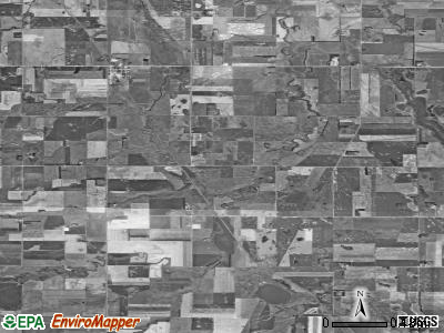 Prairiewood township, South Dakota satellite photo by USGS