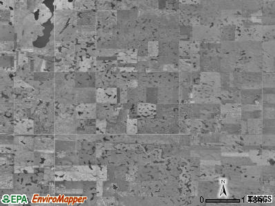 Huntley township, South Dakota satellite photo by USGS
