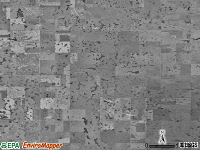 Cleveland township, South Dakota satellite photo by USGS