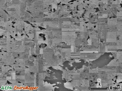 Hudson township, South Dakota satellite photo by USGS
