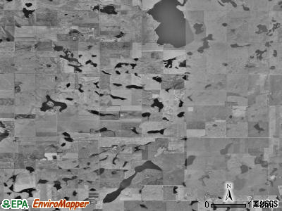 Madison township, South Dakota satellite photo by USGS