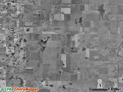 Exline township, South Dakota satellite photo by USGS