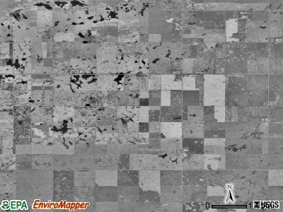 Ontario township, South Dakota satellite photo by USGS