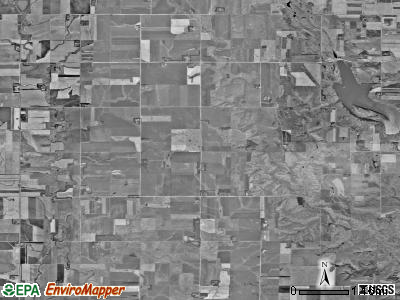 Oak Lake township, South Dakota satellite photo by USGS