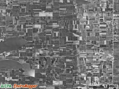 Denver township, South Dakota satellite photo by USGS