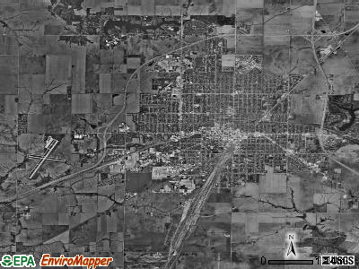 Galesburg City township, Illinois satellite photo by USGS