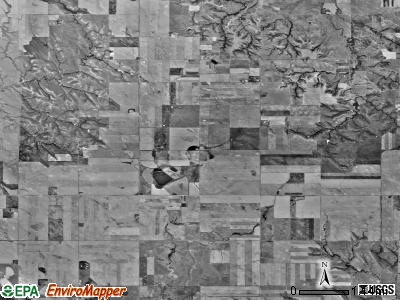 Huron township, South Dakota satellite photo by USGS