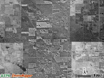 Woonsocket township, South Dakota satellite photo by USGS