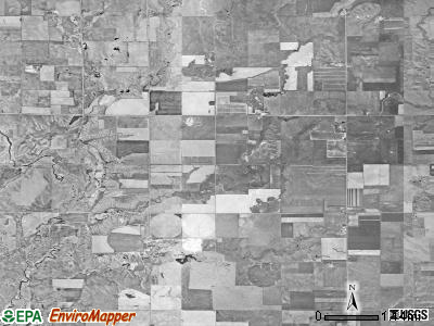 Crow township, South Dakota satellite photo by USGS