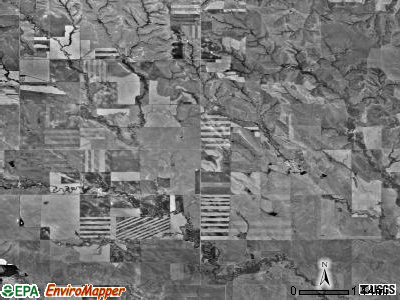 Lake Creek township, South Dakota satellite photo by USGS