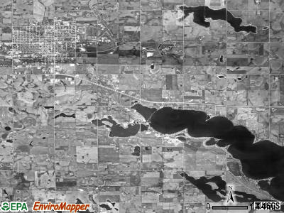Lake View township, South Dakota satellite photo by USGS