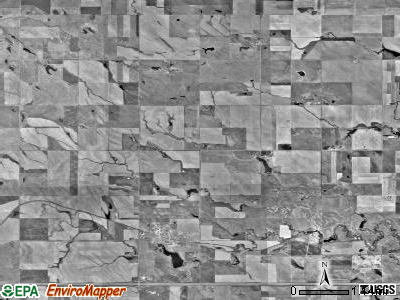 Draper township, South Dakota satellite photo by USGS