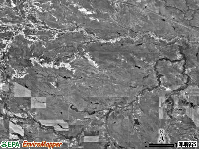 Flat Butte township, South Dakota satellite photo by USGS
