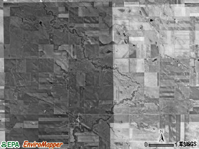 Witten township, South Dakota satellite photo by USGS