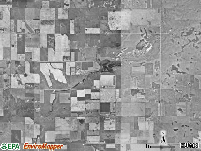 Carroll township, South Dakota satellite photo by USGS