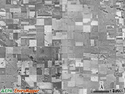 Darlington township, South Dakota satellite photo by USGS