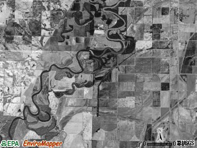 Bristow township, Arkansas satellite photo by USGS