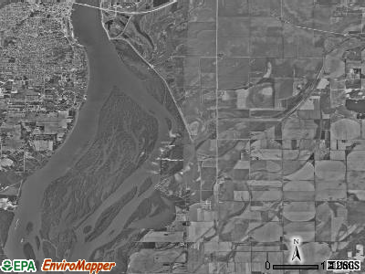 Carman township, Illinois satellite photo by USGS