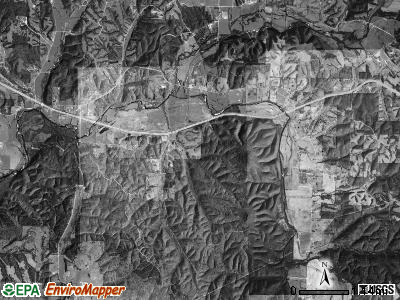 Yell township, Arkansas satellite photo by USGS