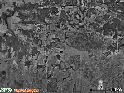 Kansas township, Illinois satellite photo by USGS