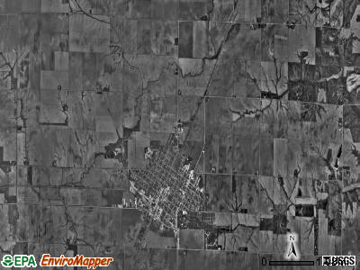 Bushnell township, Illinois satellite photo by USGS