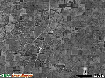 Loda township, Illinois satellite photo by USGS