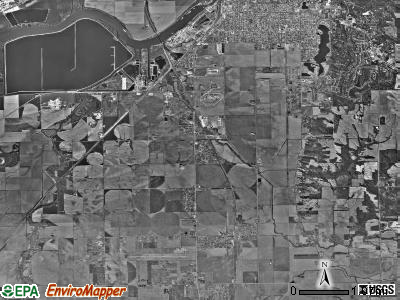 Cincinnati township, Illinois satellite photo by USGS