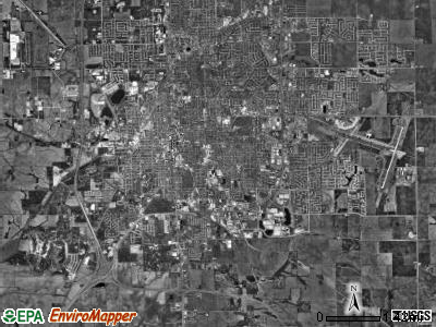 Bloomington City township, Illinois satellite photo by USGS