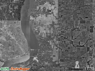 Montebello township, Illinois satellite photo by USGS