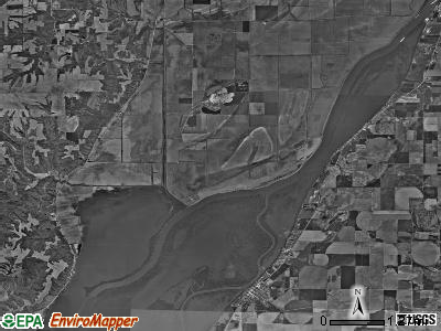 Kerton township, Illinois satellite photo by USGS