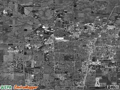 Champaign City township, Illinois satellite photo by USGS