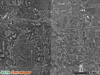 Danville township, Illinois satellite photo by USGS