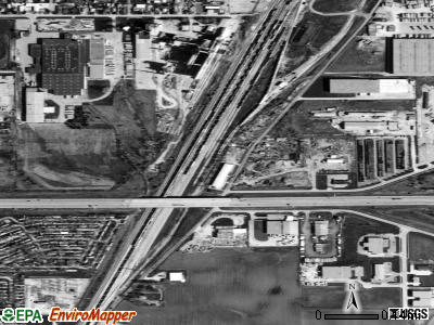 Urbana township, Illinois satellite photo by USGS