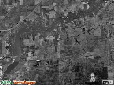 Oakley township, Illinois satellite photo by USGS