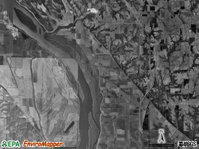 Fall Creek township, Illinois satellite photo by USGS