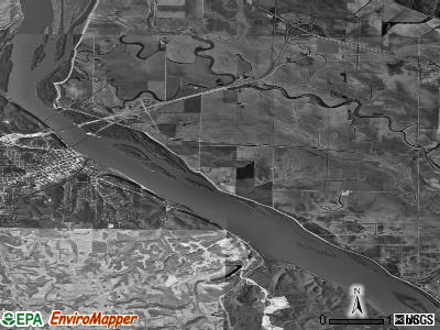 Levee township, Illinois satellite photo by USGS