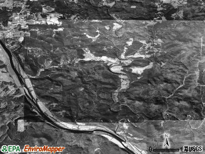 Claiborne township, Arkansas satellite photo by USGS