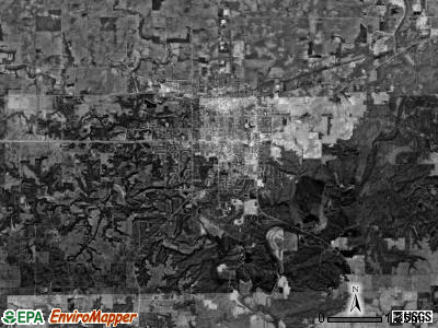 Charleston township, Illinois satellite photo by USGS