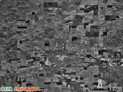 Pana township, Illinois satellite photo by USGS