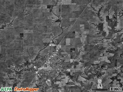Carlinville township, Illinois satellite photo by USGS